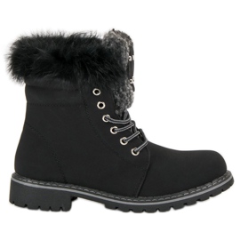 Seastar Trappers neri con pelliccia nero