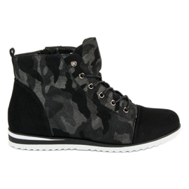 Vinceza Sneakers mimetiche sopra la caviglia nero