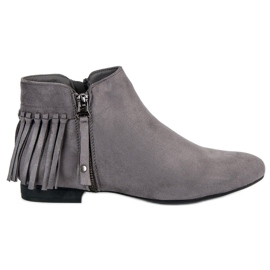 Vinceza Stivali in camoscio grigio