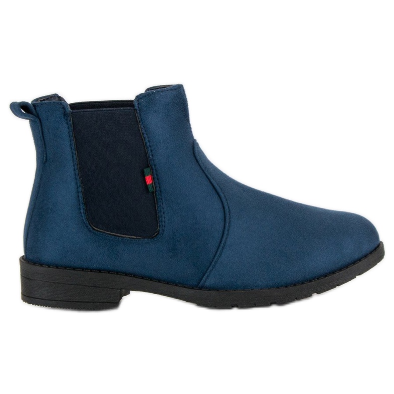 Lady Fashion Stivaletti slip-on in camoscio blu