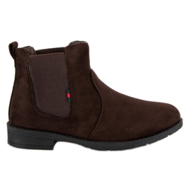 Lady Fashion Stivaletti slip-on in camoscio marrone