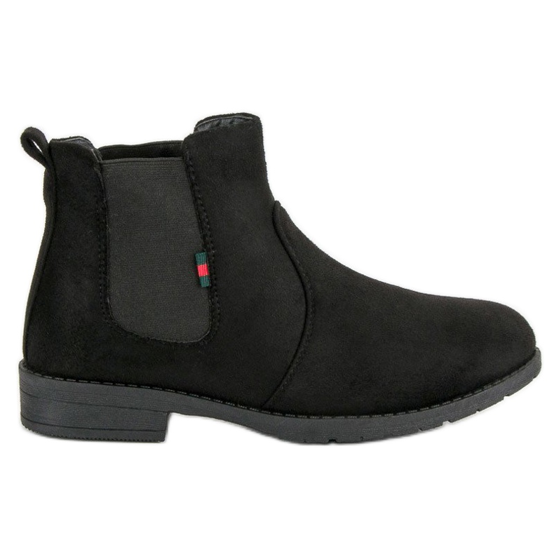Lady Fashion Stivaletti slip-on in camoscio nero