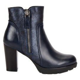 Filippo Stivali blu navy sul palo