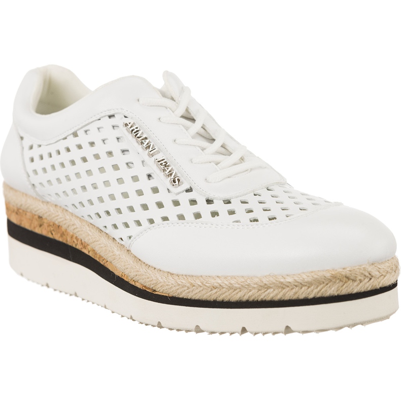 Armani Jeans Tessuto Scarpa Allacciata 7P555 00010 bianca