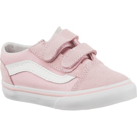 Vans Td Old Skool V Suede Canvas Q7K Chalk Pink True White bianca rosa
