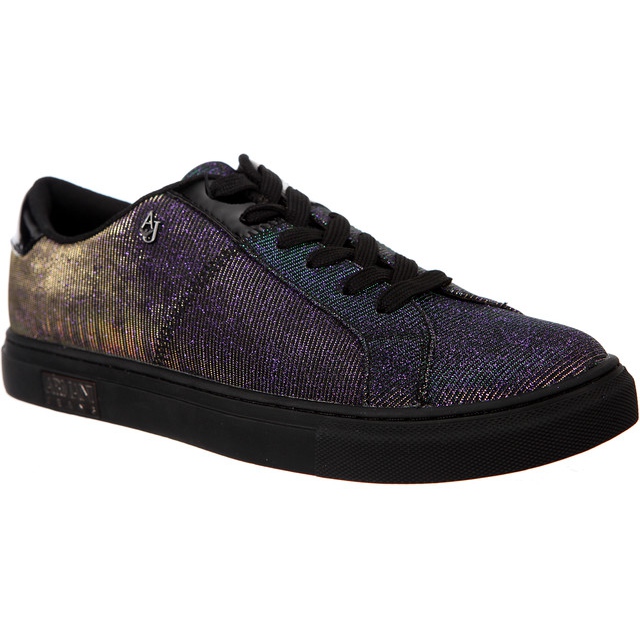 Armani Jeans Sneaker da donna 9252397A659 00243 nero viola multicolore