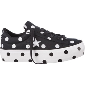 Converse C560695 Piattaforma a una stella bianco nero