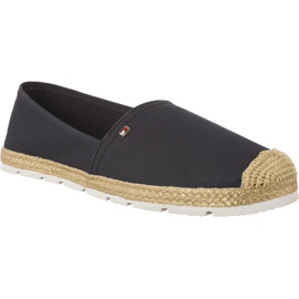 Espadrillas di cotone piatte Tommy Hilfiger 403 blu navy