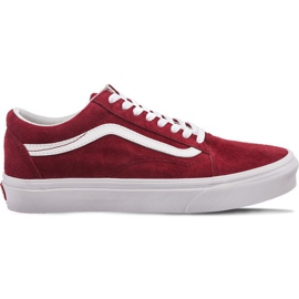 Vans Old Skool Pig Suede U5M Scooter True White rosso