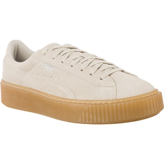 Puma Plateau in pelle scamosciata Gioiello Whisper Bianco Whisper Bianco bianca