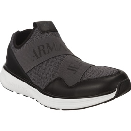 Sneaker uomo tessuto Armani Jeans 9350607a406 nero grigio