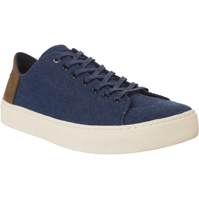 Toms Mens 862 in pelle lavata marrone blu navy