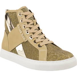 Armani Jeans Sneaker tessuto jeans Armani 7P566-06250 marrone giallo