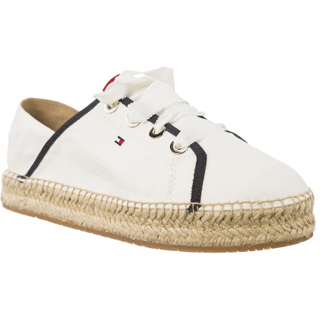 Espadrilla con lacci metallici Tommy Hilfiger 121 bianca