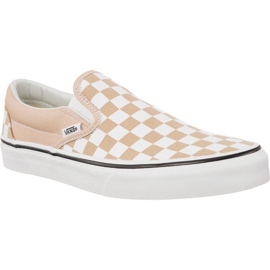 Vans Classic Slip On Checkerboard Qco Frappe True White bianca marrone