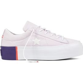 Converse 559902 One Star Barely Grape Rush Coral White bianca viola rosa