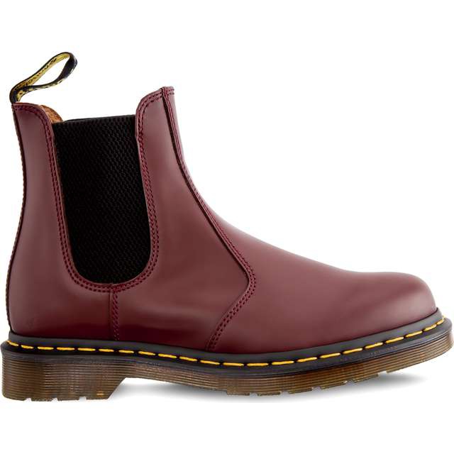 Dr. Martens 2976 Stitch Chelsea Stivale Giallo Rosso ciliegia