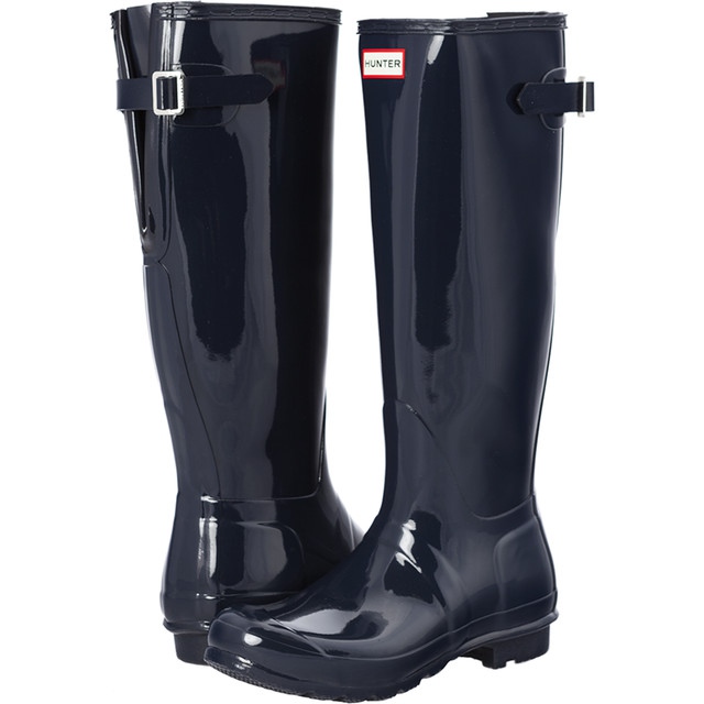 Hunter Navy lucido regolabile posteriore originale blu navy