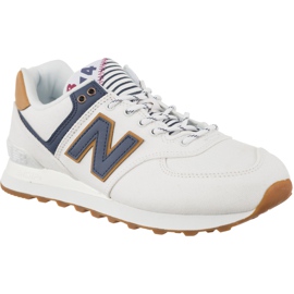 New Balance Wl574sye White Con Vintage Indigo Sea Escape bianca