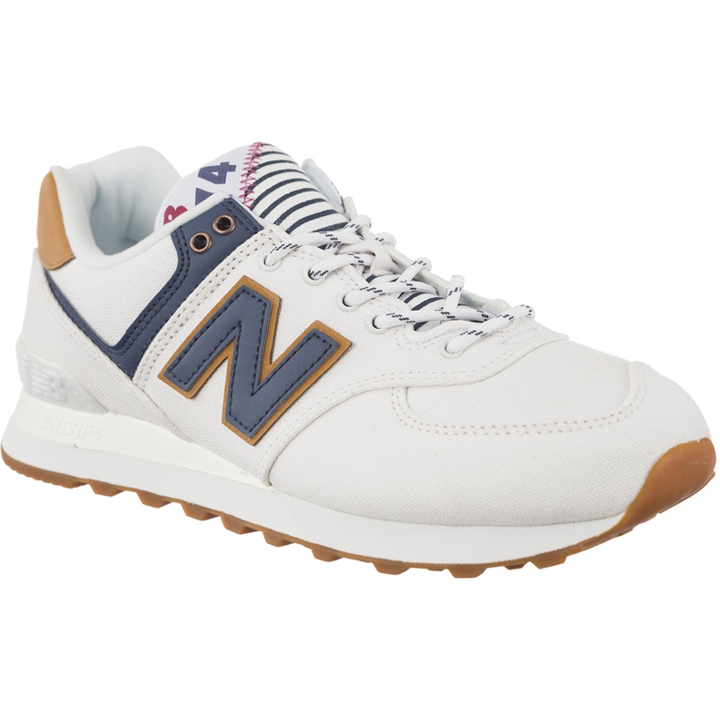 New Balance Wl574sye White Con Vintage Indigo Sea Escape bianca