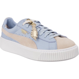 Puma Basket Platform Coachella Wns Fm Silver Peony Cashmere Blue marrone multicolore
