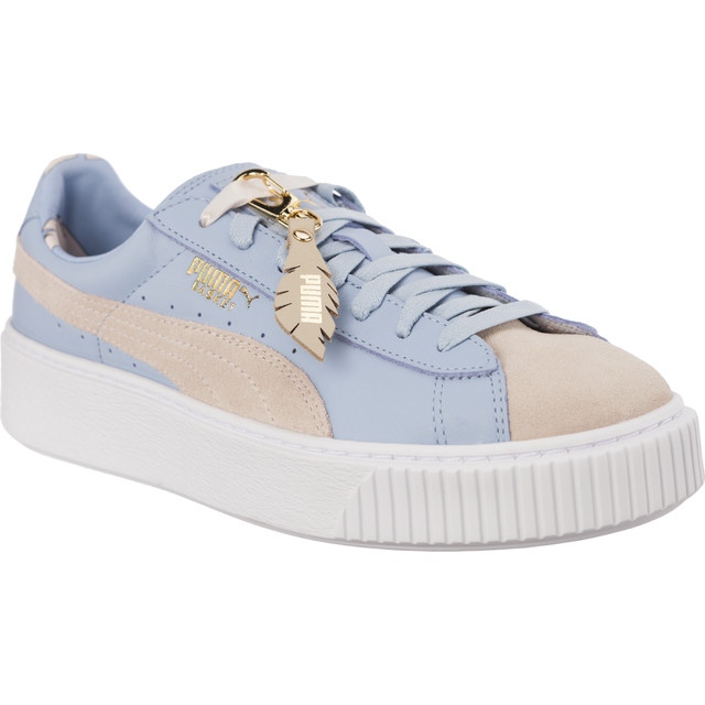 Puma Basket Platform Coachella Wns Fm Silver Peony Cashmere Blue marrone multicolore