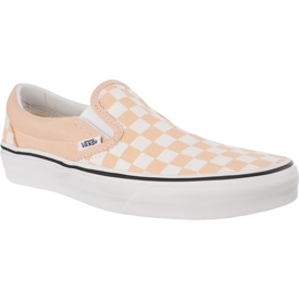 Vans Classic Slip On U77 Scacchiera sbiancata True White rosa