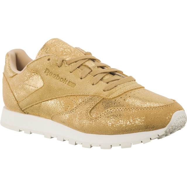 Reebok Luccichio in pelle color oro classico d'oro