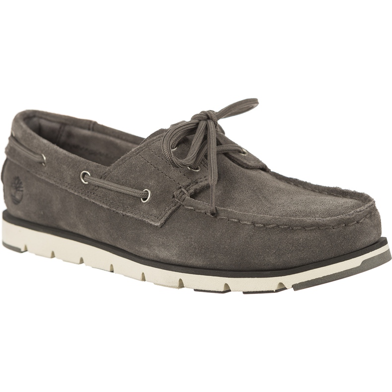 Timberland Camden Falls Suede Boat Shoes Gunmetal grigio