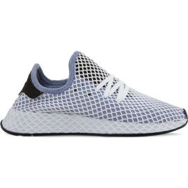 Adidas Deerupt Runner W Chalk Blue Chalk Blue Core Nero bianco multicolore