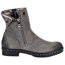 Vinceza Stivali VICEZA in pelle grigia grigio