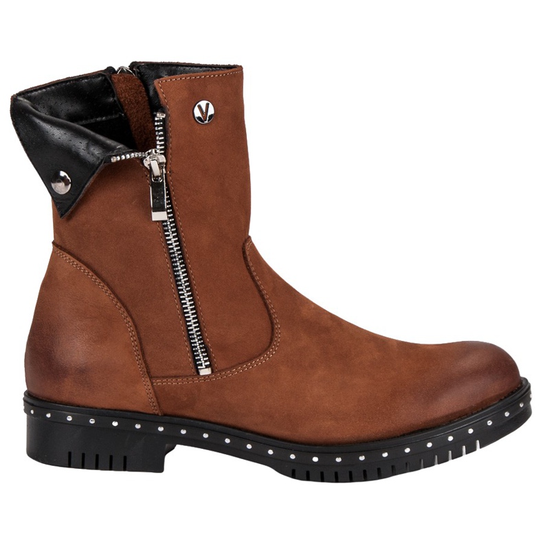 Stivali in pelle marrone di VINCEZA