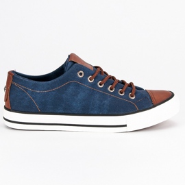 Sport Sneakers in denim da uomo blu