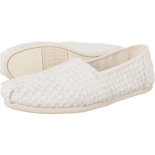 Toms Crochet Lace Donna Alpargata 9633 bianca