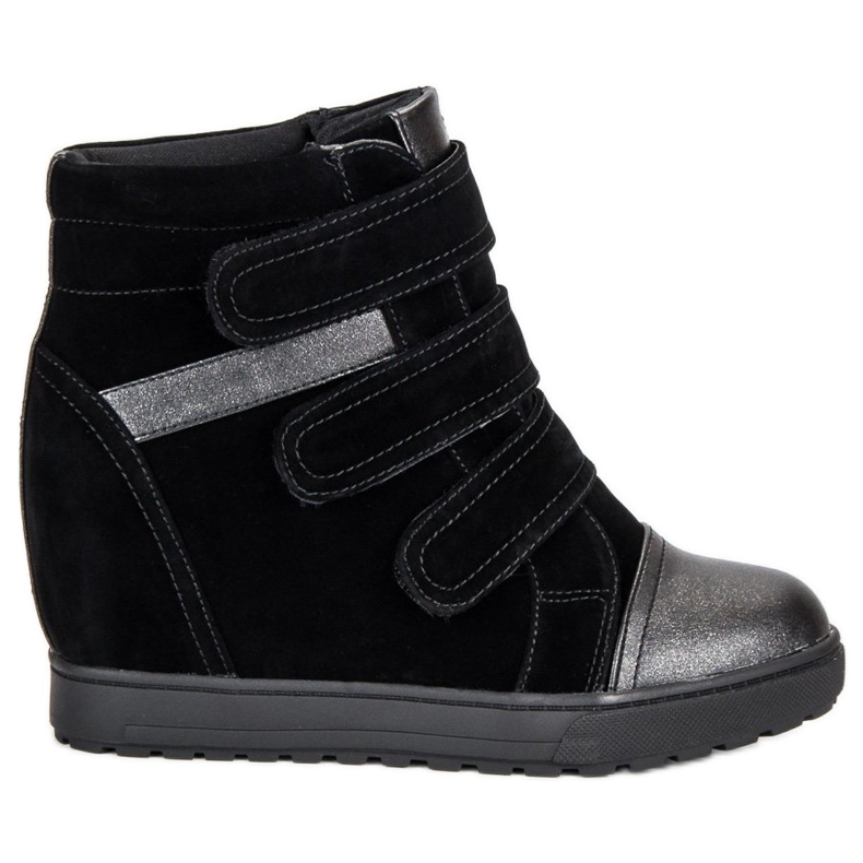 J. Star Sneakers nere in velcro nero