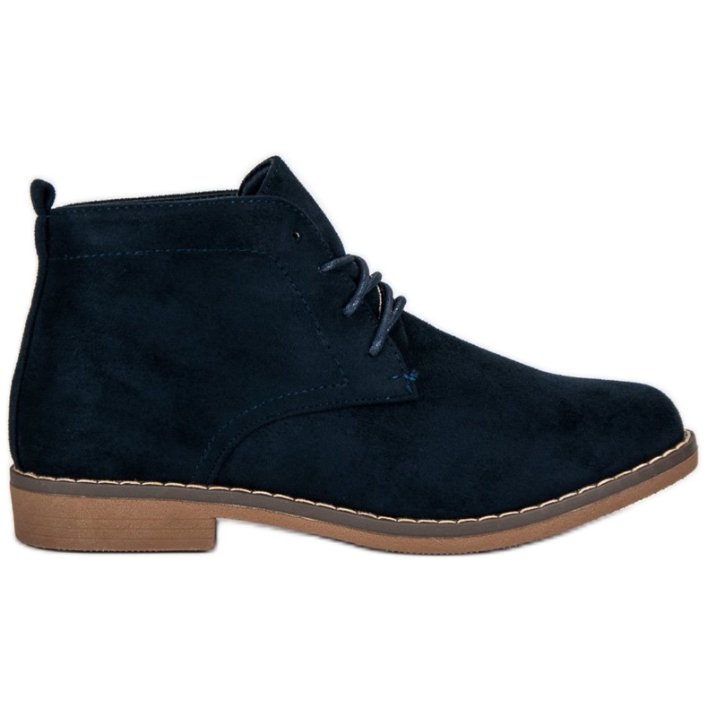 Stivaletti bassi allacciati blu navy