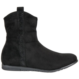 Stivali classici in pelle scamosciata nero