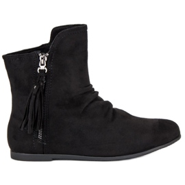 Stivaletti in camoscio nero