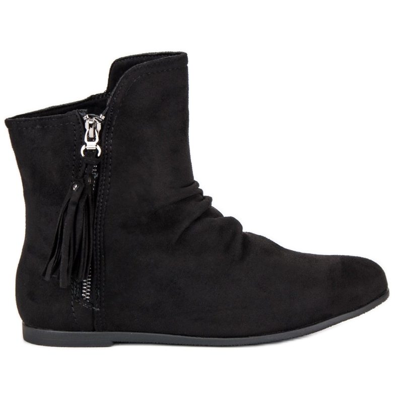 Stivaletti in camoscio nero