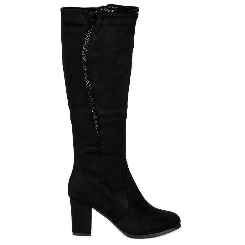 Stivali in camoscio nero