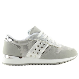 Scarpe sportive grigie, grigio mimetico 6234 Silver