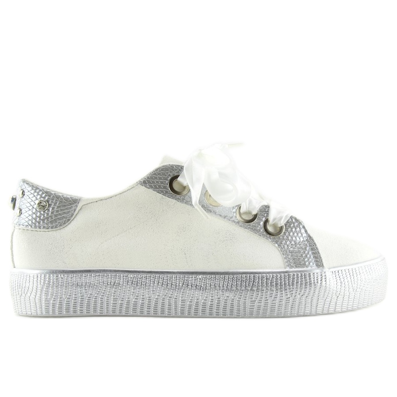 Sneakers da donna bianche BS096 BAS-1 Bianche bianca