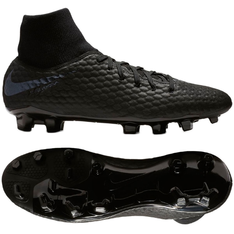 Scarpe da calcio Nike Hypervenom 3 Academy Df Fg M AQ9217-001 nero nero