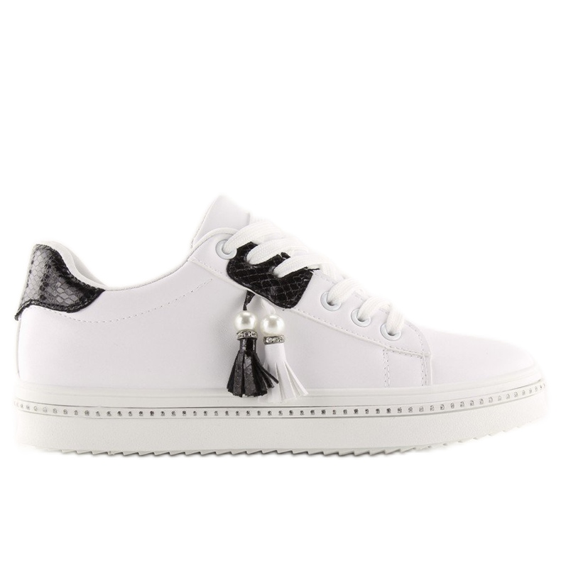 Sneakers da donna bianche e nere 88038 BIANCO / NERO bianca