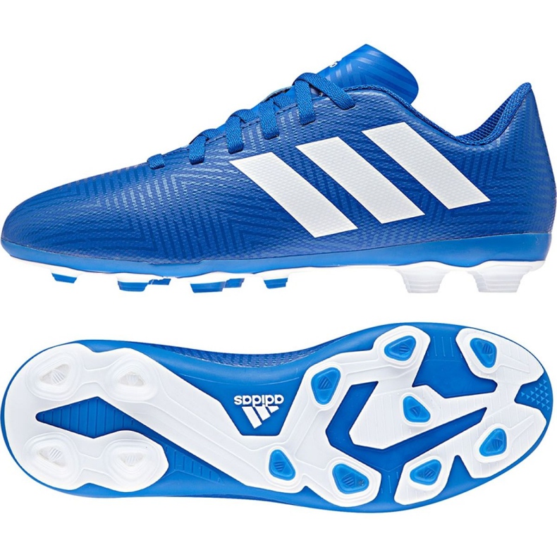 Scarpe da calcio Adidas Nemeziz 18.4 FxG Jr DB2357 multicolore blu