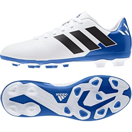 Scarpe da calcio Adidas Nemeziz Messi 18.4 Fg Jr DB2369 multicolore bianca