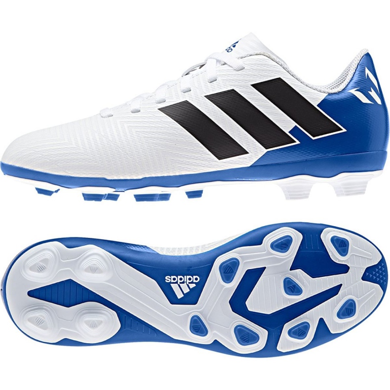 Scarpe da calcio Adidas Nemeziz Messi 18.4 Fg Jr DB2369 multicolore bianca