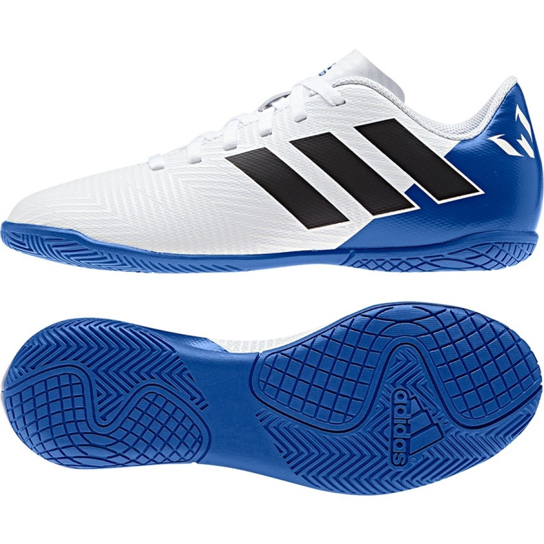 Scarpe da calcio Adidas Nemeziz Messi Tango In Jr DB2398 blu bianca