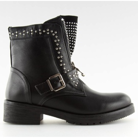 Stivali da donna con borchie nero NC255 nero