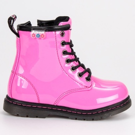 American Club Scarpette americane laccate rosa